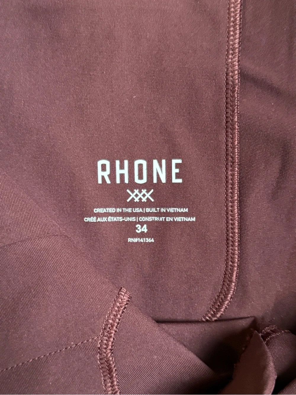 RHONE Men's Slim Chinos in Plum - Picture 3 of 4